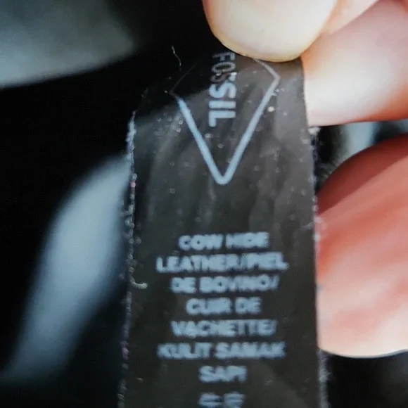 Fossil black and brown pebbled leather crossed bag - Picture 12 of 14